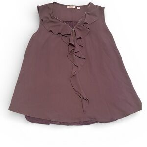 Tempted Purple Ruffled Blouse Womens Plus  Size 2X